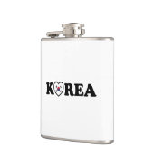 vlag Korea Love Heart Heupfles (Links)