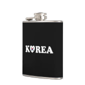 vlag Korea Love Heart Heupfles (Links)