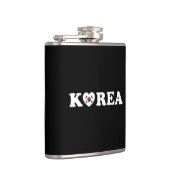 vlag Korea Love Heart Heupfles (Rechts)