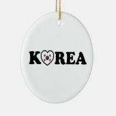 vlag Korea Love Heart Keramisch Ornament (Rechts)