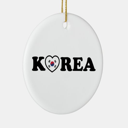 vlag Korea Love Heart Keramisch Ornament (Rechts)