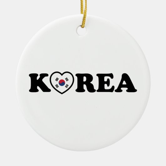 vlag Korea Love Heart Keramisch Ornament (Voorkant)