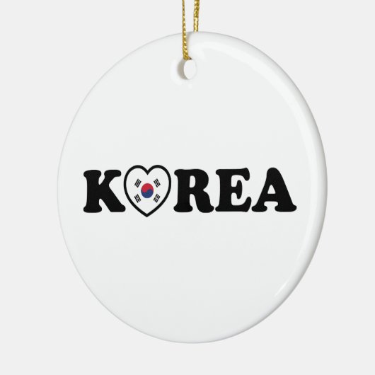 vlag Korea Love Heart Keramisch Ornament (Links)