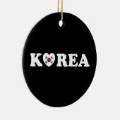 vlag Korea Love Heart Keramisch Ornament (Rechts)