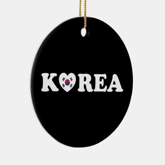 vlag Korea Love Heart Keramisch Ornament (Rechts)