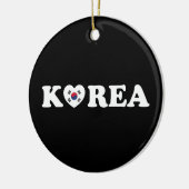 vlag Korea Love Heart Keramisch Ornament (Links)