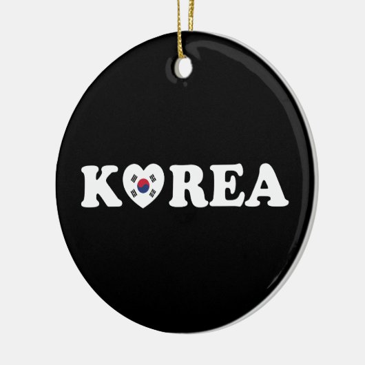 vlag Korea Love Heart Keramisch Ornament (Links)