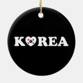 vlag Korea Love Heart Keramisch Ornament (Achterkant)