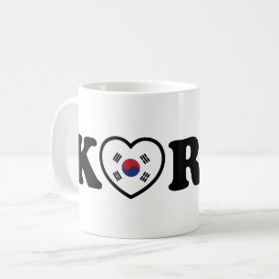 vlag Korea Love Heart Koffiemok