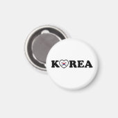 vlag Korea Love Heart Magneet (Voorkant / Achterkant)