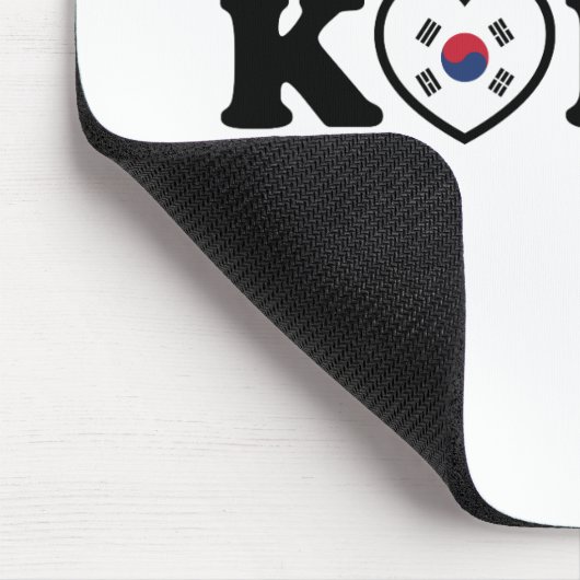 vlag Korea Love Heart Muismat (Hoek)