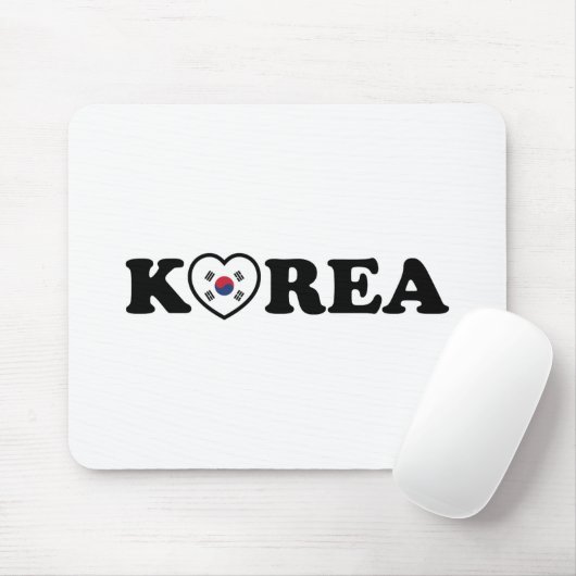 vlag Korea Love Heart Muismat (Met muis)