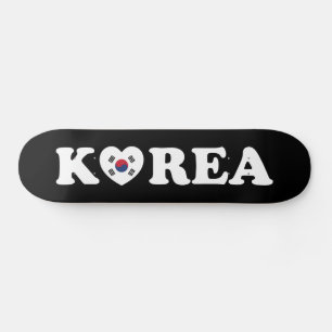 vlag Korea Love Heart Persoonlijk Skateboard