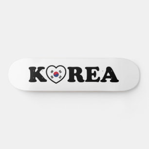 vlag Korea Love Heart Persoonlijk Skateboard