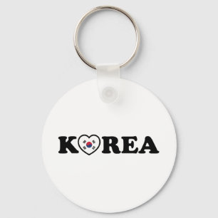 vlag Korea Love Heart Sleutelhanger
