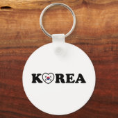 vlag Korea Love Heart Sleutelhanger (Voorkant)