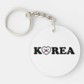 vlag Korea Love Heart Sleutelhanger (Voorkant)
