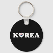 vlag Korea Love Heart Sleutelhanger (Voorkant)