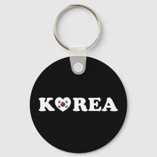 vlag Korea Love Heart Sleutelhanger