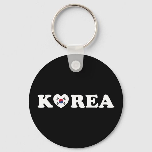 vlag Korea Love Heart Sleutelhanger (Voorkant)