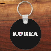 vlag Korea Love Heart Sleutelhanger (Voorkant)