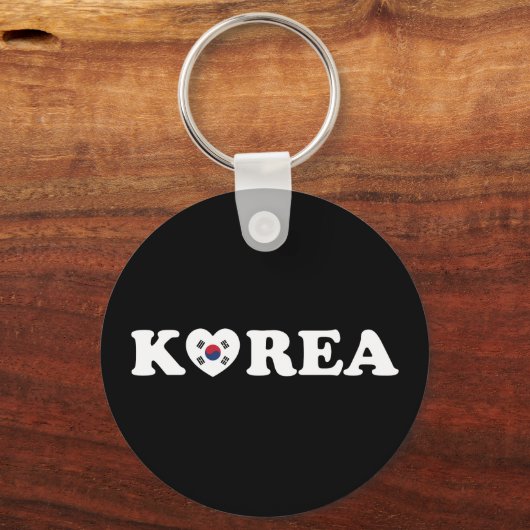 vlag Korea Love Heart Sleutelhanger (Voorkant)