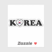 vlag Korea Love Heart Sticker (Vel)