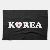 vlag Korea Love Heart Theedoek (Horizontaal)