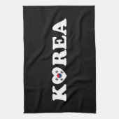 vlag Korea Love Heart Theedoek (Verticaal)