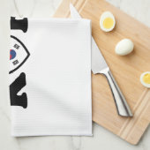 vlag Korea Love Heart Theedoek (Quarter Fold)