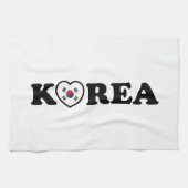 vlag Korea Love Heart Theedoek (Horizontaal)