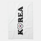vlag Korea Love Heart Theedoek (Verticaal)