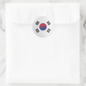 vlag Korea Round-pictogram Ronde Sticker (Tas)
