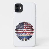 Vlag Kosovo Kosovo-Amerikaan over bomen Case-Mate iPhone Case (Achterkant)