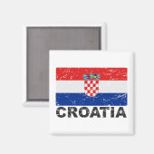  vlag Kroatië Magneet (Voorkant / Achterkant)