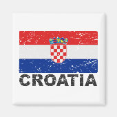  vlag Kroatië Magneet (Voorkant)