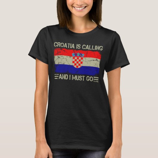 vlag Kroatië roept en ik Mus T-shirt (Voorkant)