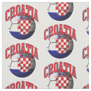 Vlag Kroatisch Voetbal Patroon Stof