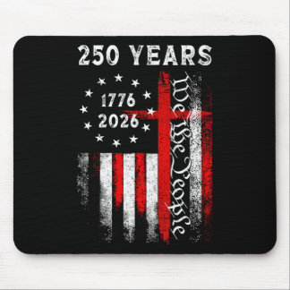 Vlag Kruis 250 Jaar Geloof En Vrijheid 1776-2026 _ Muismat