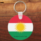 vlag-kurdistan, Koerdische jeugdclub Sleutelhanger (Voorkant)