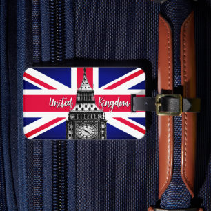  vlag-Labels van de Unie, Big Ben, Brits Bagagelabel