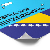 vlag land Bosnië-Herzegovina Poster (Hoek)