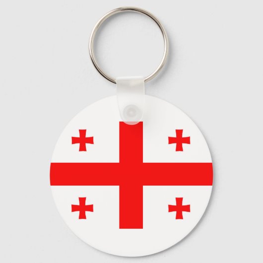 vlag land georgië lang symbool sleutelhanger (Voorkant)