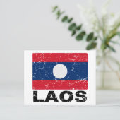 vlag Laos Briefkaart (Staand voorkant)