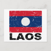  vlag Laos Briefkaart (Voorkant)