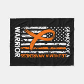 Vlag Leukemie Awareness Month is Amerikaans voor G Fleece Deken (Voorkant (Horizontaal))