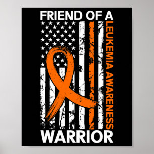 Vlag Leukemie Awareness Month is Amerikaans voor v Poster