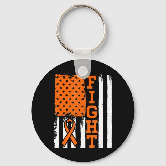 Vlag leukemiecultuur bij leukemie bij varkens sleutelhanger (Voorkant)