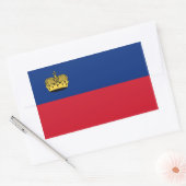 Vlag Liechtenstein/Liechtenstein Rechthoekige Sticker (Envelop)