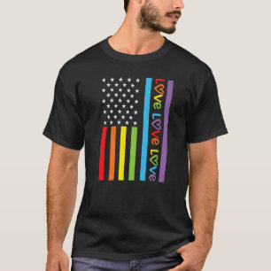 Vlag Liefde Pride Liefde Regenboog Tolerantie Resp T-shirt